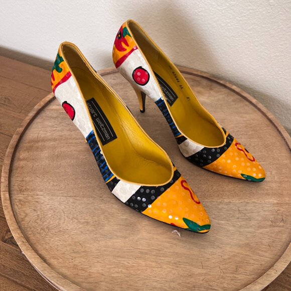 80's Stuart Weitzman Artsy Pumps - Heels - Size 8.5 - Picture 11 of 13